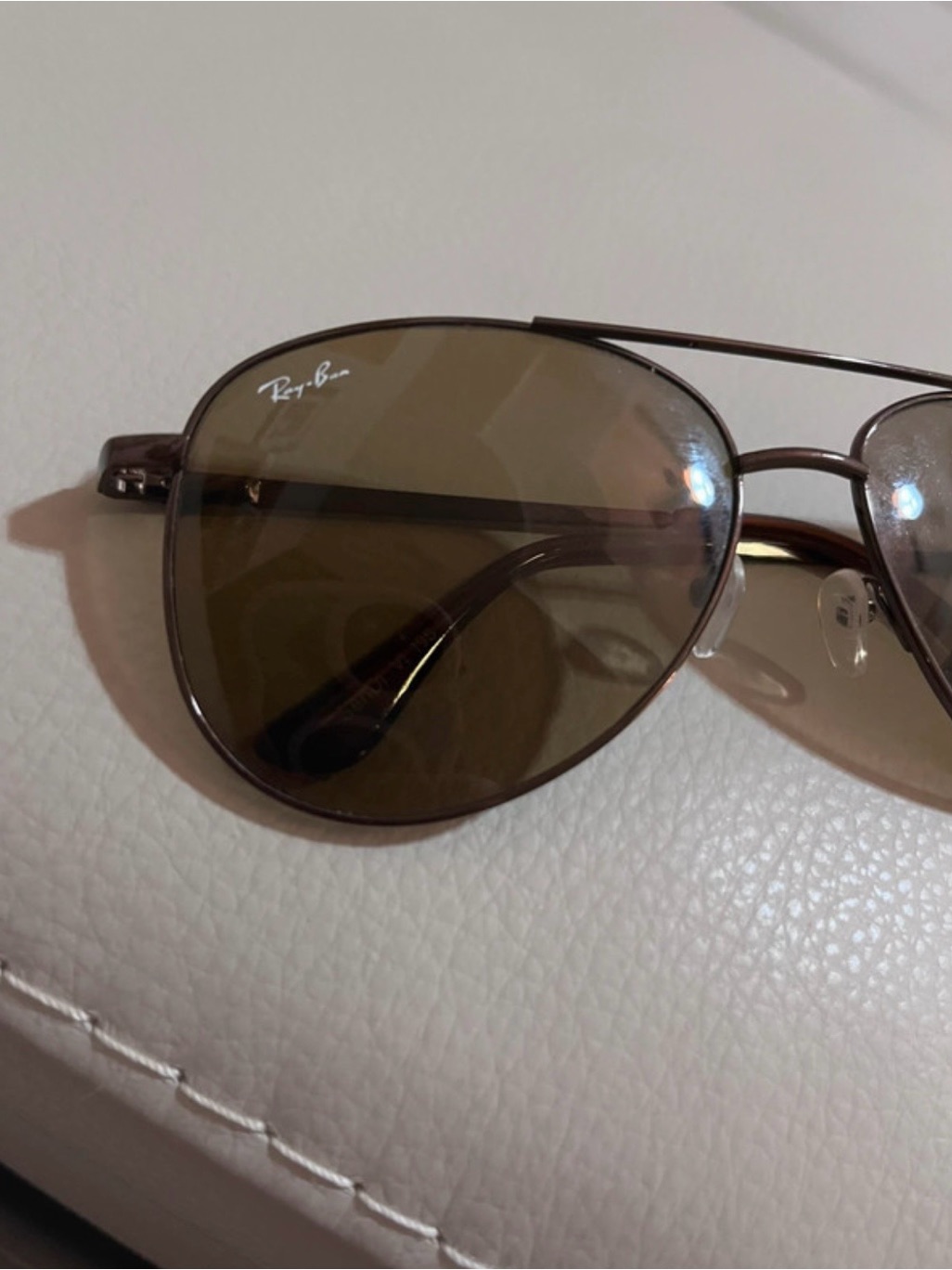 Ray-Ban Aviator Sunglasses - Brown Gradient Lenses, Silver Frame Men/Women